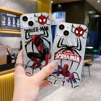 COOL Marvel 'S Spider Man Clear Feather Laser Ốp điện thoại cho SAMSUNG A06 A05 A04 A03 A02 M04 M02 