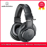 Audio Technica ATH-M20X Wired Professional Monitor Headphones Over-ear Deep Bass 3.5mm Jack Earphone Game Music Headset