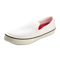 美國加州 PONIC&amp;Co. DEAN 防水輕量 透氣懶人鞋 雨鞋 白色 防水鞋 編織平底 休閒鞋 樂福鞋 環保膠鞋