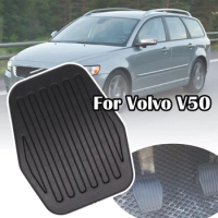 For Volvo V40 C30 C70 Cabrio MK2 S40 V50 Clutch Brake Pedal Pad Car Rubber Foot Pedal Lining Cover Manual Replacement Parts
