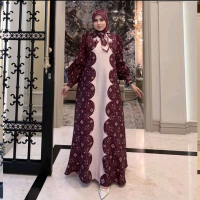 SET GAMIS SILK PREMIUM MONOGRAM BY SHELLASAUKIA ORIGINAL