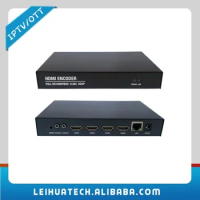 12V2A Low Power OTT IP Encoder H.265 HEVC HD MI Streaming Hardware 4-Channel to Converter Decoder OEM ip-tv System