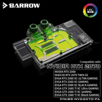 BARROW Water Block use for NVIDIA RTX2070 Founders Edition/Reference Edition/EVGA 2060/GTX1660Ti Full Cover GPU Block D-RGB 3PIN