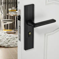 High Quality Aluminum Alloy Bedroom Door Lock Indoor Door Handle Lockset Mute Security Door Locks Household Hardware Fittings