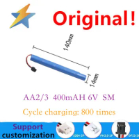 2/3AA full capacity 400mAh 6VSM plug rechargeable battery pack factory wholesale custom