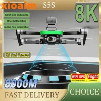 For Xiaomi Mini S5S Drone 8K Dual Camera Obstacle Avoidance Optical Flow Brushless Motor RC Drone Foldable Quadcopter Toys