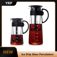 Portable Hot/cold Brew Dual Use Filter Coffee&amp;Tea Pot Espresso Ice Drip Maker Glass Percolators Kitchen Accessories Barista Tool