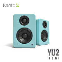 【Kanto】YU2 立體聲書架喇叭(藍色款)