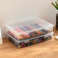 透明文具盒筆筒水彩筆鉛筆盒收納盒彩色筆大容量彩色鉛筆彩鉛筆盒