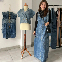 Cleryca - Raiyn Long dres denim | Pakaian wanita |Dress wanita |Denim premium |Denim long dres| Dres