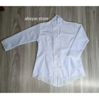 Baju Kebaya Anak Seragam Sekolah Atasan Putih Kebaya Perempuan