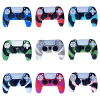 40pcs/lot Camouflage Silicone Rubber Skin Cover for PS5 Wireless Controller for Playstation 5 Dualsense Game Controller