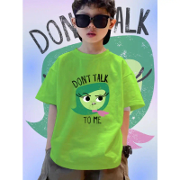 ใหม่ เสื้อ Inside Out 2 Pixar 's Movie Children's T-shirts #IN01ไม่จำกัดเพศ ราคาถูก ฝ้าย 100% สําหรั