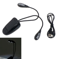 Adjustable Goosenecks Clip On LED Lamp For Music Stand And Book Reading Light