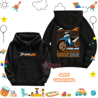Hoodie Anak Gratis Sablon Nama - Hoodie Anak Motor F1ZR 2Stroke Engine Biru - Bahan Cotton Fleece - 