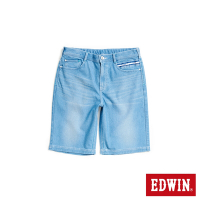 EDWIN 迦績 EJ3冰河玉寬鬆短褲-男-石洗藍