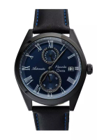 Alexandre Christie Alexandre Christie Jam Tangan Pria - Black Blue - Leather Strap - 3040 MALIPBU