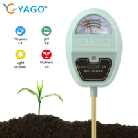 Soil Tester 4 in 1 Humidity Light PH Tester Nutrient Meter 90° Foldable Plant Cultivation Garden Tools for Potting Plant