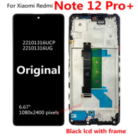 Original LCD For Xiaomi Redmi Note 12 Pro Plus Note12 Pro+ Display Panel Touch Screen Digitizer Assembly Sensor + Frame Pantalla