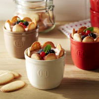 France Imported Emile Henry Colorful Ceramic Small Baking Caramel Pudding Mould Good-looking Ceramic Bowl for Ovens