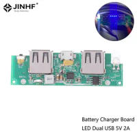 5V 2A Dual USB 18650 Boost Battery Charger Board Mobile Power Bank Accessories For Phone DIY Lithium Battery Charging Module
