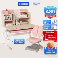 [DERGO HCM] Bộ Bàn Học Chống Gù DERGO LEO A80 Bàn Học Cho Bé Nâng Hạ Tay Quay