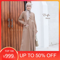 Haifa Dress Gamis Terbaru Gamis Wanita Remaja Gamis Polos Katun Toyobo Premium Gamis Busui Wudhu Fri