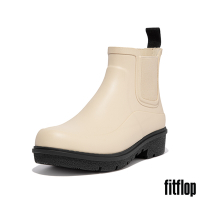 【FitFlop】WONDERWELLY 撞色鞋底切爾西雨靴-女(奶油白黑色)