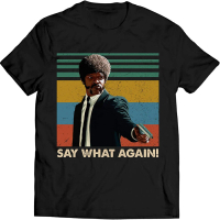 โซนิคเดอะเฮดจ์ฮ็อก Say What Again Vintage T Shirt Jules Winnfield Lovers Pulp Fiction T Shirts เสื้อ