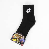 LOTTO [LT6CMW0102] 男 短筒襪 彈性 避震 機能 運動襪 舒適 透氣 黑白