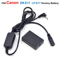 12V-24V Step-Down Power Cable DR-E17 DC Coupler Adapter LP-E17 Fake Battery For Canon EOS M3 M5 M6 EOS-M3 EOS-M5 EOS-M6 Mark II