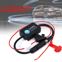Car Antenna 12V FM Or AM Radio Signal Amplifier Booster Auto FM Antenna Booster Windshield for Car Boat Amplifier