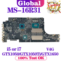 KEFU Mainboard For MSI MS-16R31 MS-16R3 GF63 Laptop Motherboard i5 i7 8th/9th Gen GTX1050 GTX1050Ti GTX1650 V4G