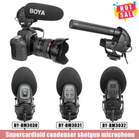 Boya BY-BM3030 BM3031 BM3032 supercardioid condenser Directional On-camera shotgun microphone for DSLR Cameras Audio Recorders