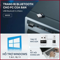 cod USB Bluetooth Nano 5.3 Mercusys MA530 hỗ trợ kết nối cho Laptop PC