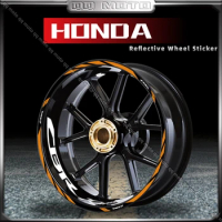 Motorcycle Wheel Rim Sticker Decal Reflective Stripe Tape Accessories For Honda CBR 400 600RR 650R 1000RR 250R 500r CB650F