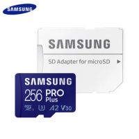 SAMSUNG PRO PLUS MicroSD Memory Card 128GB 256GB 512GB A2 C10 Micro SD Card Up to 180Mb/s U3 V30 microSDXC TF Card for Camera PC
