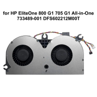 Laptop CPU Fan พัดลมระบายความร้อนซีพียู AIO สำหรับ HP Eliteone 800 705 G1 All-In-One 733489-001 Dfs6