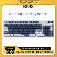 Original BK98 Keyboard Starry Sky Theme RGB Backlit Tri-mode Bluetooth Wireless Mechanical Keyboard with Screen Display Boy Gift