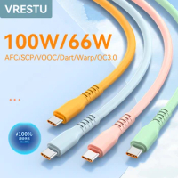 100W 6A 66W 65W USB C Cable Fast Charge Liquid Silicone Type C Cabo for Xiaomi Samsung S23 Huawei P60 50 Pro Realme Oneplus POCO