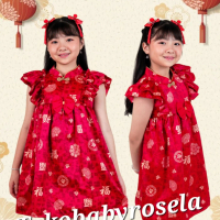 Dress imlek anak perempuan cheongsam Peony Fashion
