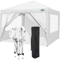 10x10 Gazebo, Pop Up Canopy Tent, Up Waterproof Canopy Tents for Parties Camping, Easy Set Tent with Carry Bag, Patio Gazebo
