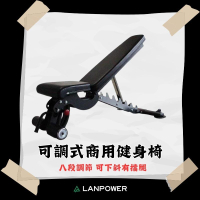 【LANPOWER】商用可調式健身椅 可調式健身椅 多功能健身椅 臥推椅 輔助器材 穩固 多角度 高承重 擋腿 重訓