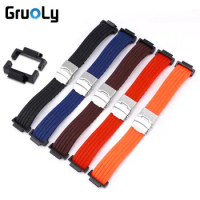 Silicone Watch Band For Casio GA-110 GD-100 DW-5600 6900 GW-M5610 GA2100 GLS-8900 MCW-100 GMA-S110 Wrist Strap With Adapter 16mm