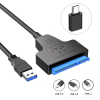 SATA to USB Cable USB 3.0 /Type-C to SATA III Hard Driver Adapter for 2.5" HDD/SSD SATA III Hard Disk Drive USB SATA Converter
