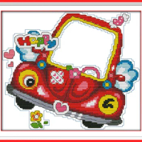 Photo frame (10) cross stitch kit people 18ct 14ct 11ct count print canvas stitches embroidery DIY handmade needlework plus