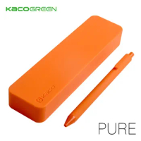 Kaco Silicone Pencil Case Set Color Kawaii Gel Pen Cute Storage Box Organizer For Girls Cosmetics Office Desk Stationery Supplie