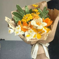 扭扭棒花束玫瑰花手工編織diy材料包百合花母親節祝福送媽媽禮物