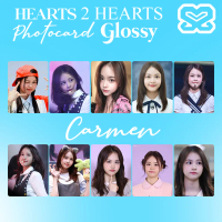 Photocard Hearts 2 Hearts Card Hologram Glossy Foto Lucu Kekinian Album Photo Card Isi 50 Pcs Trendy