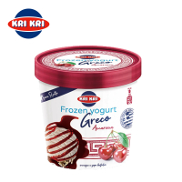 【Kri Kri】希臘優格 冰淇淋 櫻桃 320g(卡路里低、不含麩質 櫻桃)